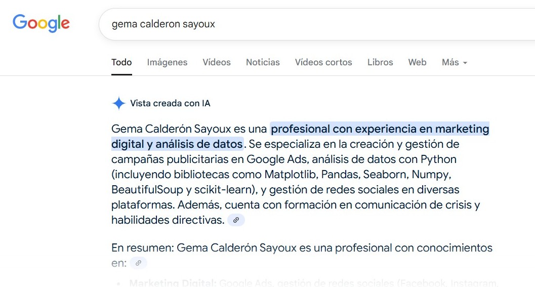 Gema Calderón Sayoux marketing digital